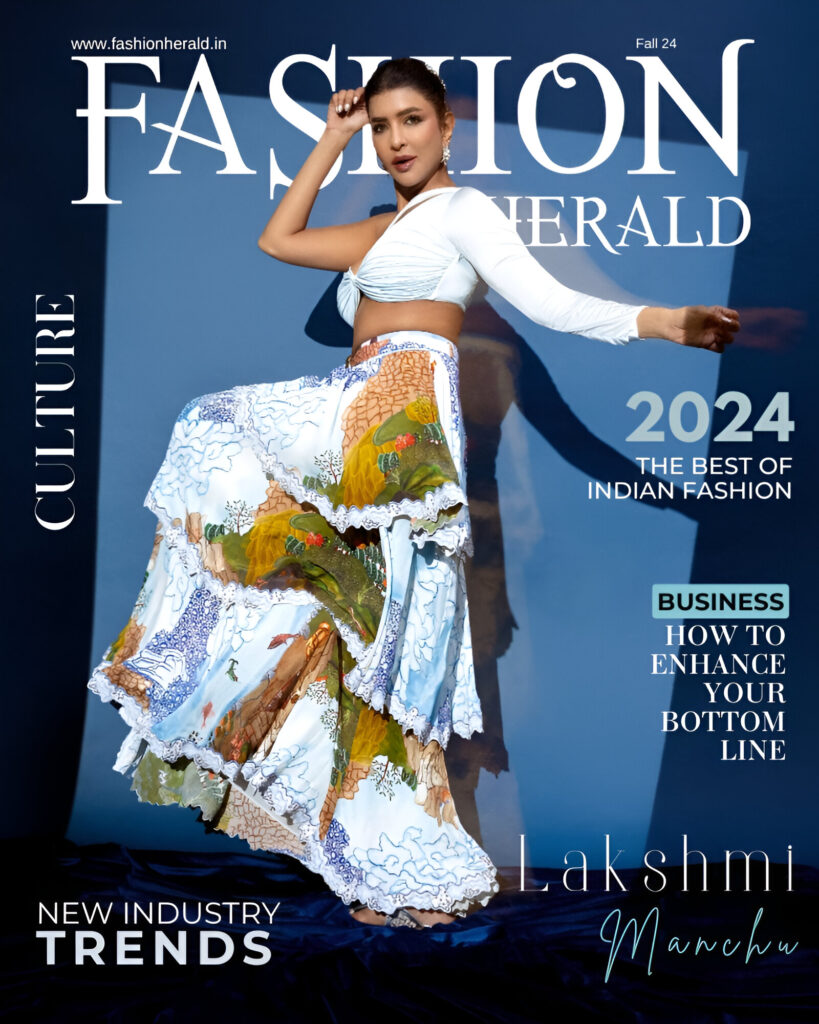 actress lakshmi manchu on cover of fashion herald the top fashion lifestyle magazine of india