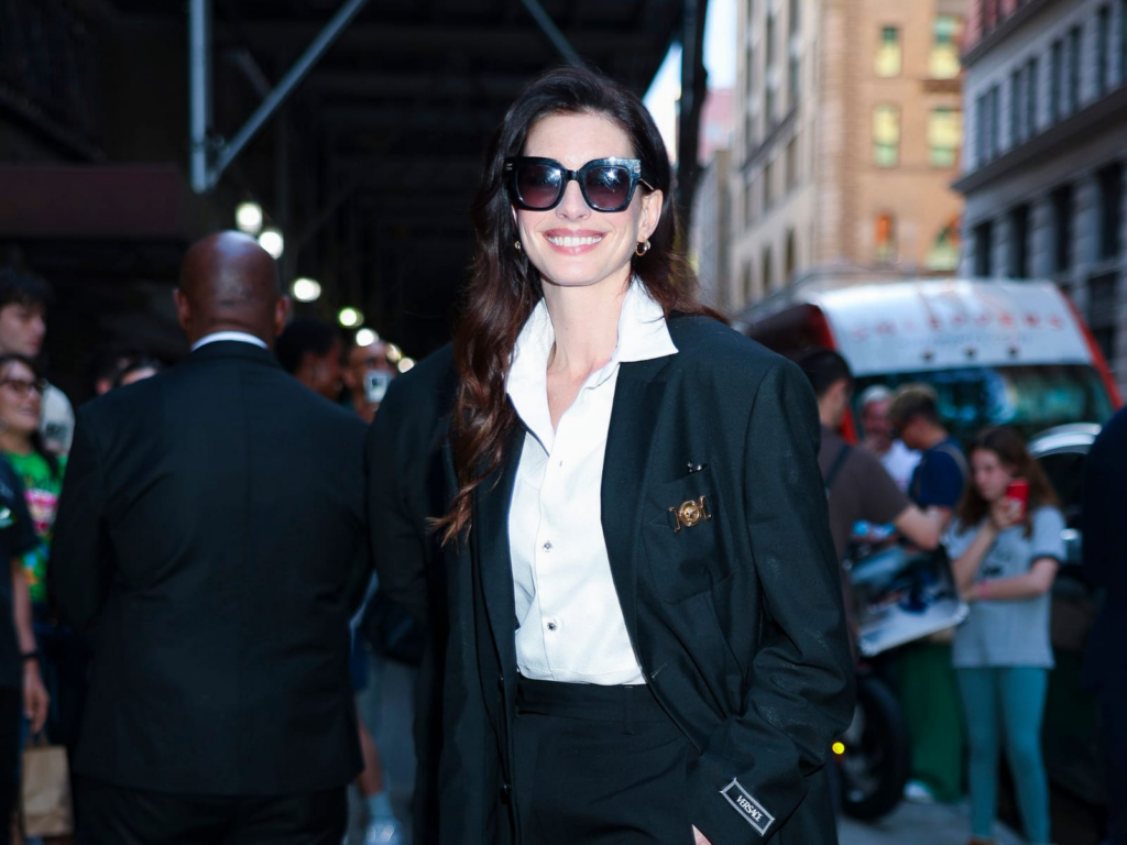 Anne Hathaway Radiates Power and Poise at 2025 Pre-Met Gala Cocktail Party