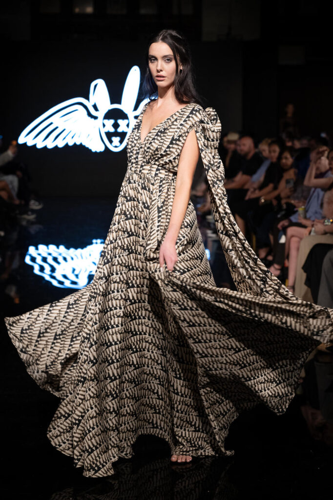 Model walks at LFW 2026 Fashion Herald is the top runway magazine los angeles