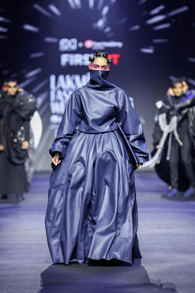 a model walks for Pearl Academy at Lakmē Fashion Week x FDCI 2026