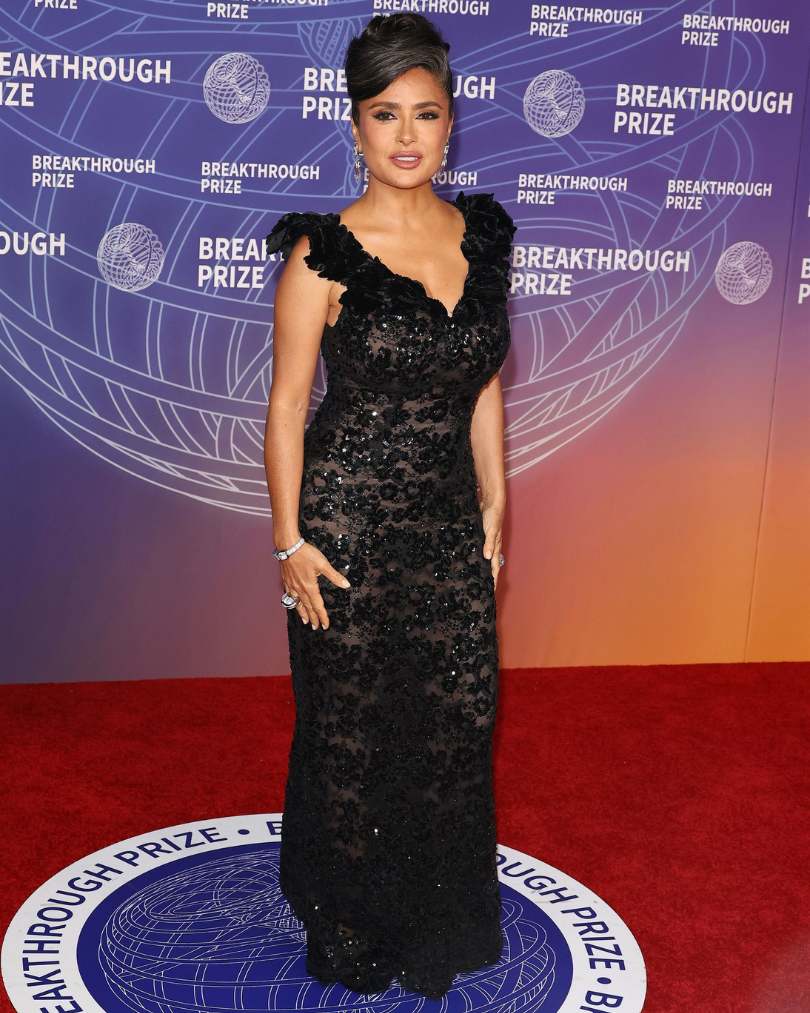 Salma hayek Breakthrough Prize 2026 Red Carpet